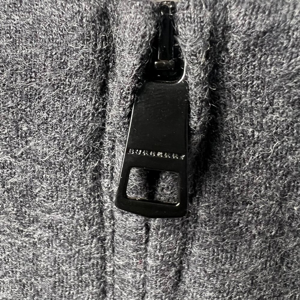 NWT BURBERRY 100% Wool Asymmetrical Neckline Mid-length Grey Dress 8US - Picture 9 of 12